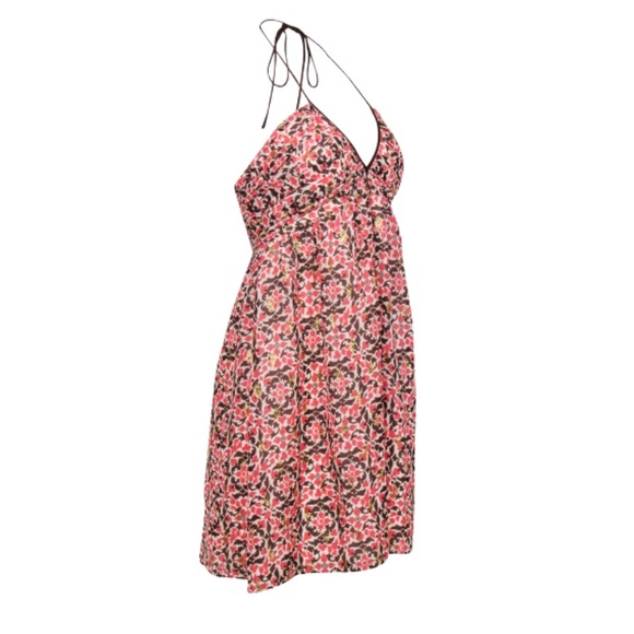 🛍️ SHOSHANNA Printed Halter-back Babydoll Straps Dress  NWT - Size 10 - Picture 3 of 15